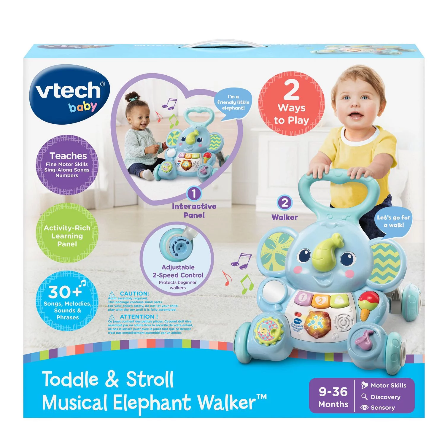 VTech Toddle & Stroll Musical Elephant Walker Bab