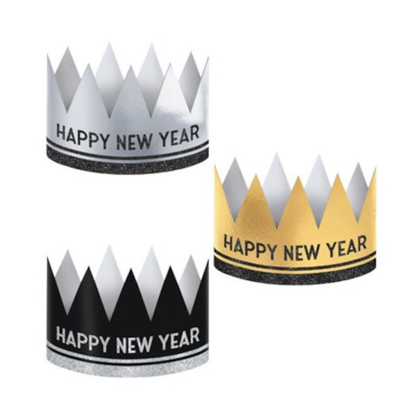 Happy New Year Foil Crowns