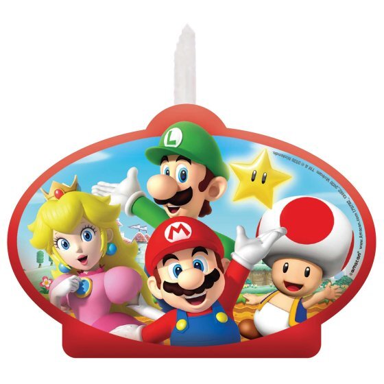 Supermario birthday candle 1pc