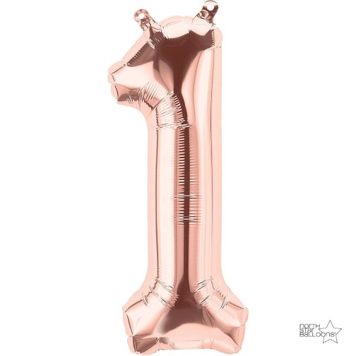 Rose Gold Number 1 Balloon
