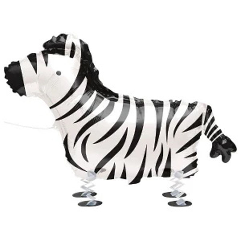 Walking Zebra Foil Bln