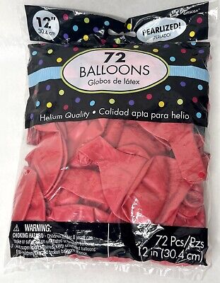 Apple Red 12in-72ct Latex Pearlized Balloon