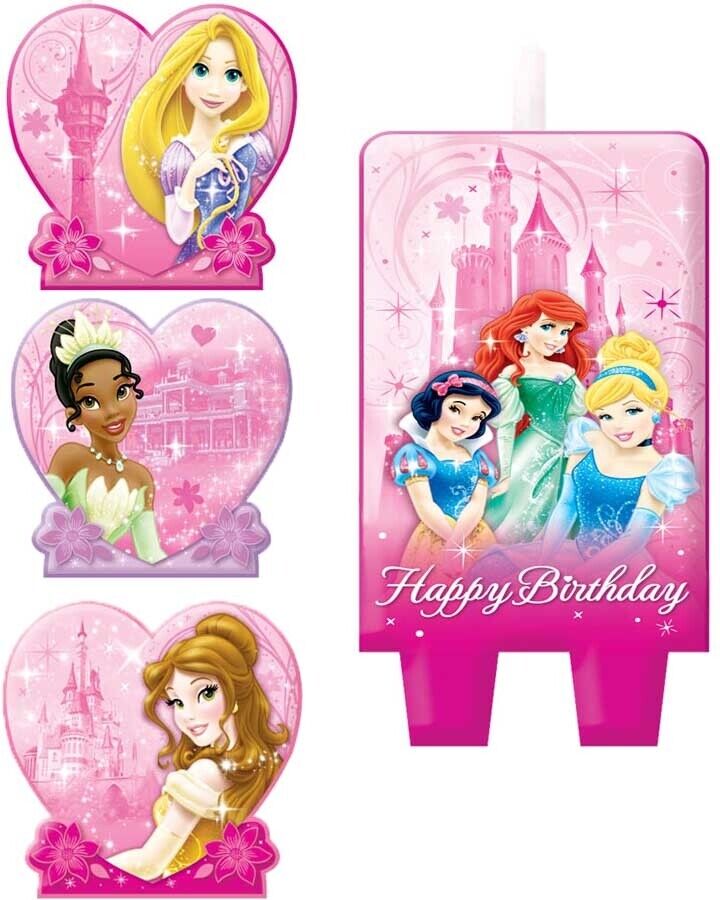 Disney Princess Birthday candle Set 4 pieces