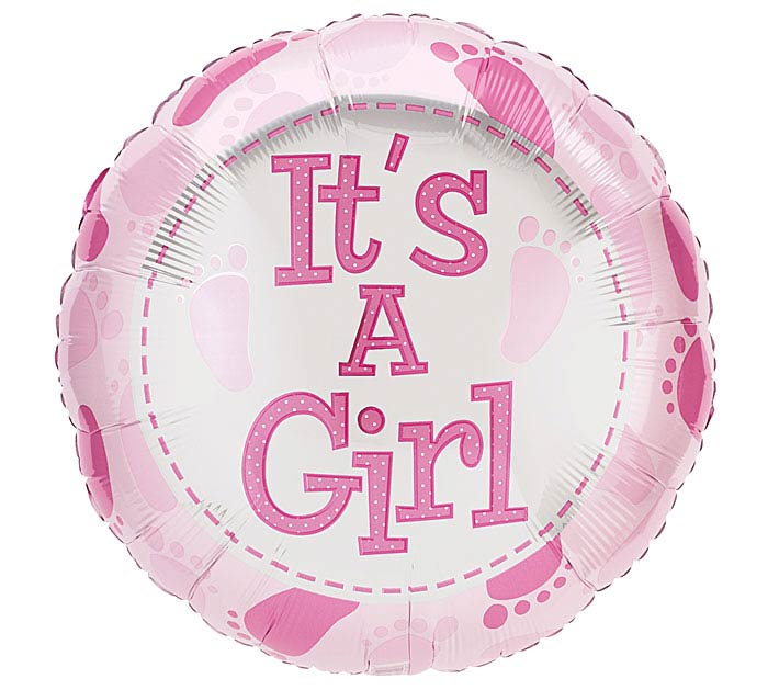 It's a girl foil balloons.