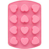 Wilton Heart-Shaped Valentine's Day Silicone Baking and Candy Mold, 12-Cavity