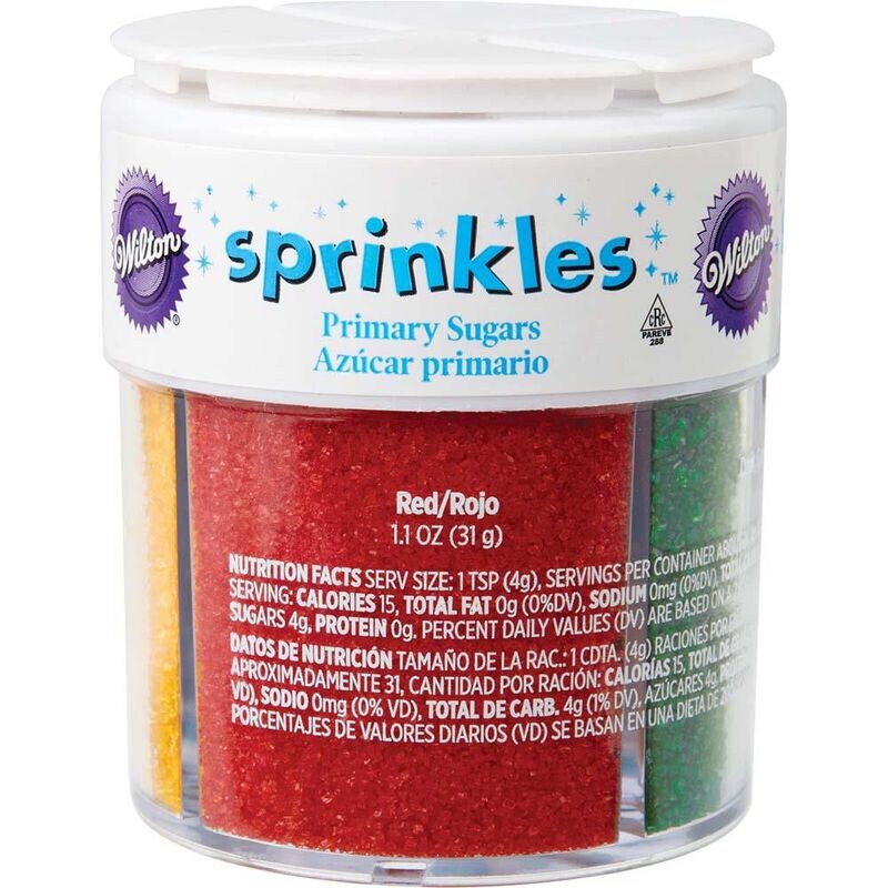 Wilton Sprinkles Primary Sugars