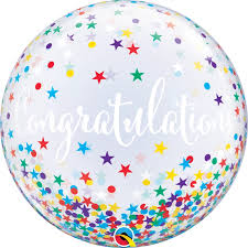 Congratulations foil balloons.