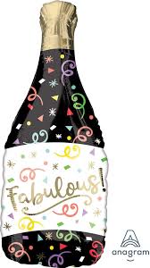 36" Colorful Champagne Bottle Balloon