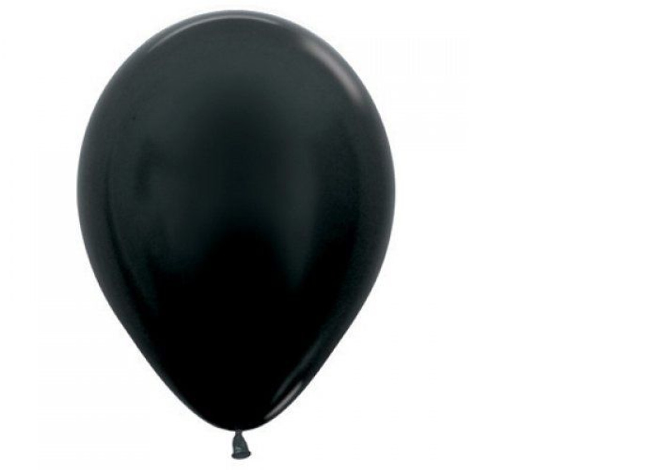 Black 12IN-72CT Latex Balloon