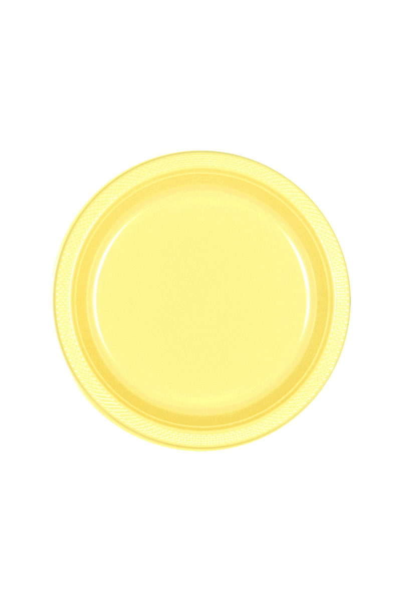 Light Yellow 20ct 7'' Plain Plates