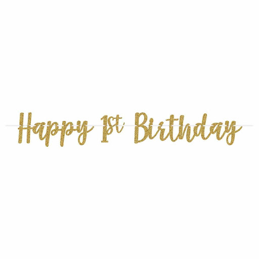 Happy 1st Birthday Banner