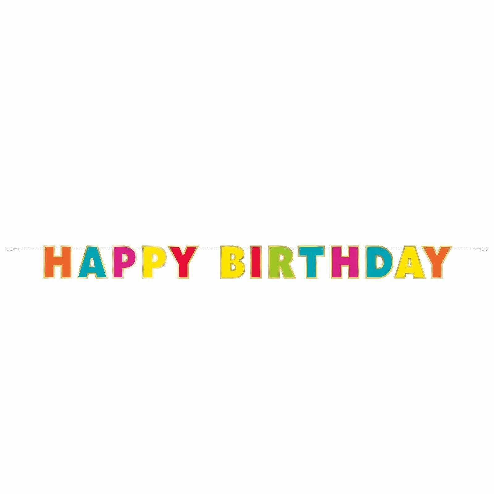 Happy Birthday Party Foil Banners