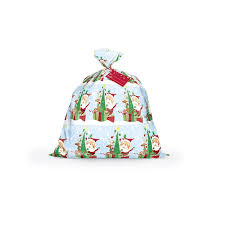 Colorful Santa Jumbo Gift Bag
