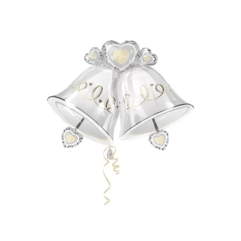 XL 35 Celebration Silver Bells Super Shape Mylar