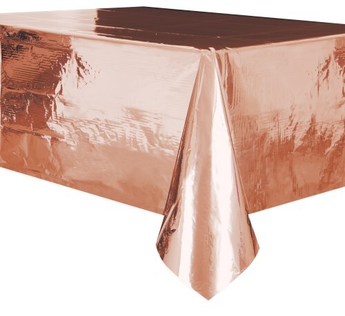 Rose Gold Metallic Tablecover 54inx108in