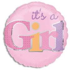 It's a girl foil balloons.