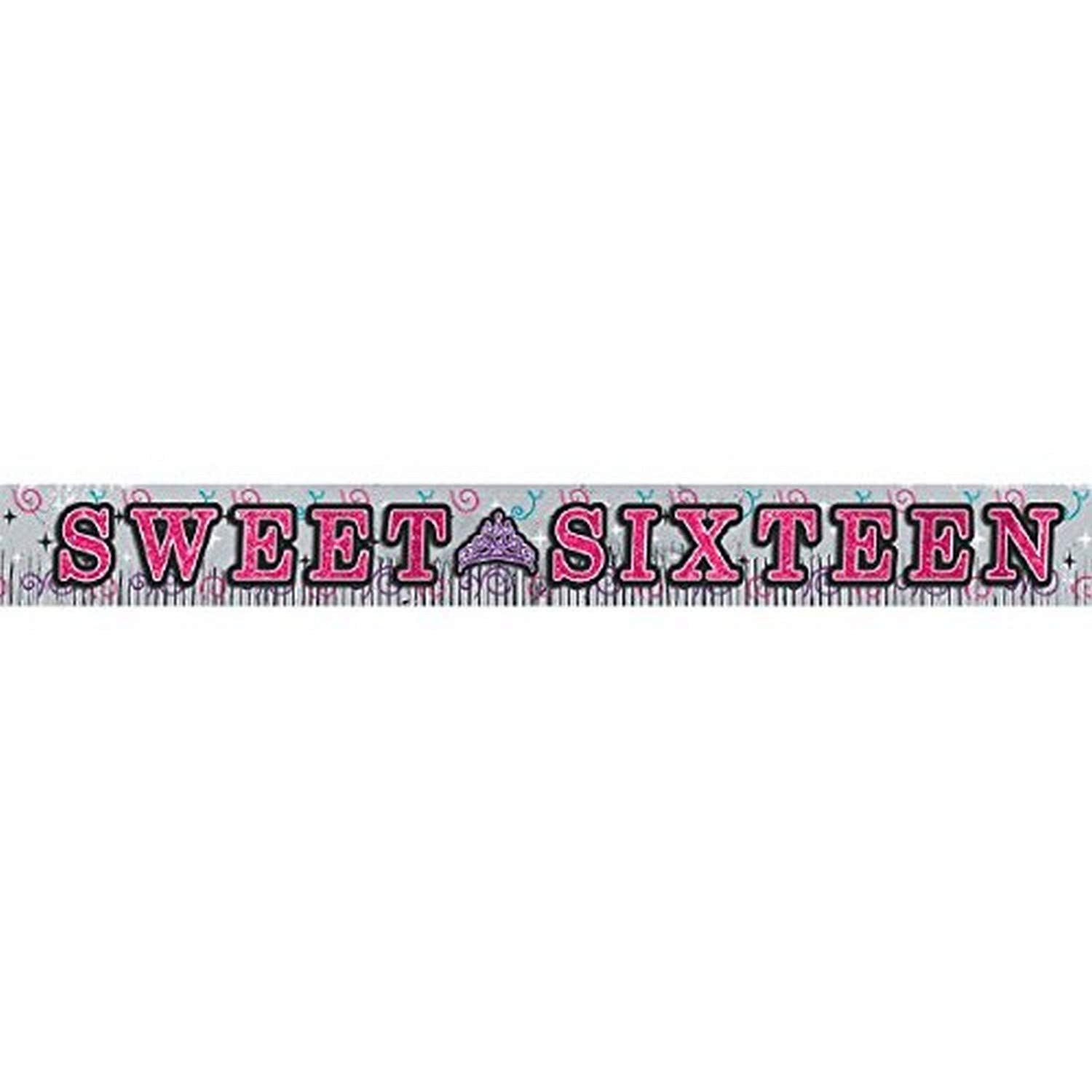 Sweet 16 Celebration 16th Birthday Party Banner