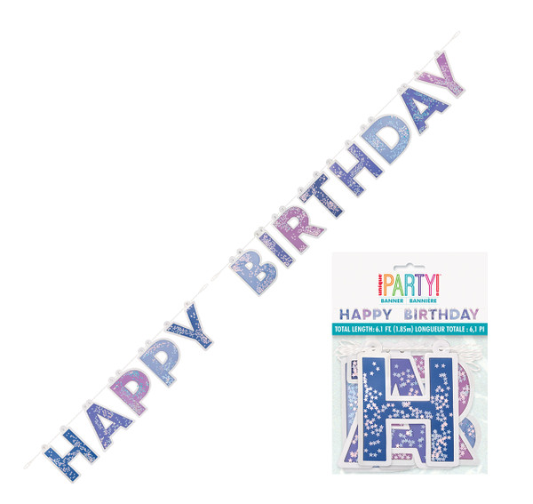 HBD Purple Cutout Banner