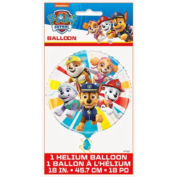 18" Paw Patrol Round Foil Balloon