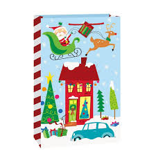 Colorful Santa Christmas Gift Bag