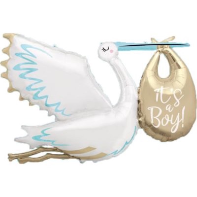 Its A boy Stork Foil Balloon