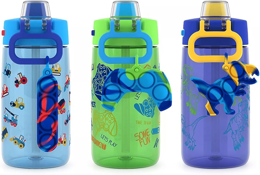 Ello 14oz Tritan Water Bottles with Silicone fidg