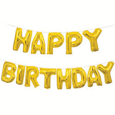Happy Birthday Letter Foil Balloon Banner
