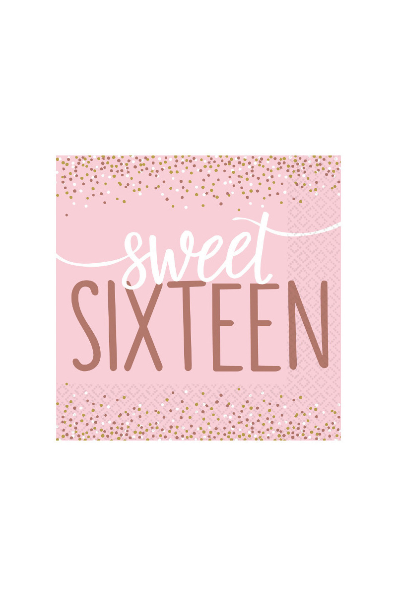 Sixteen Blush 16 Count 2 Ply Lunch Napkins