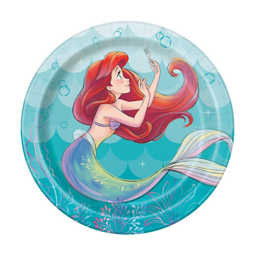 The Little Mermaid 8 Count 7inches Plates