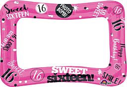 Selfie Frame Sweet Sixteen Balloon