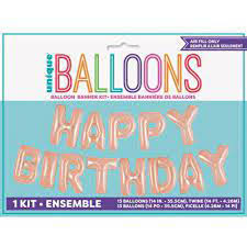 Happy Birthday Letter Foil Balloon Banner