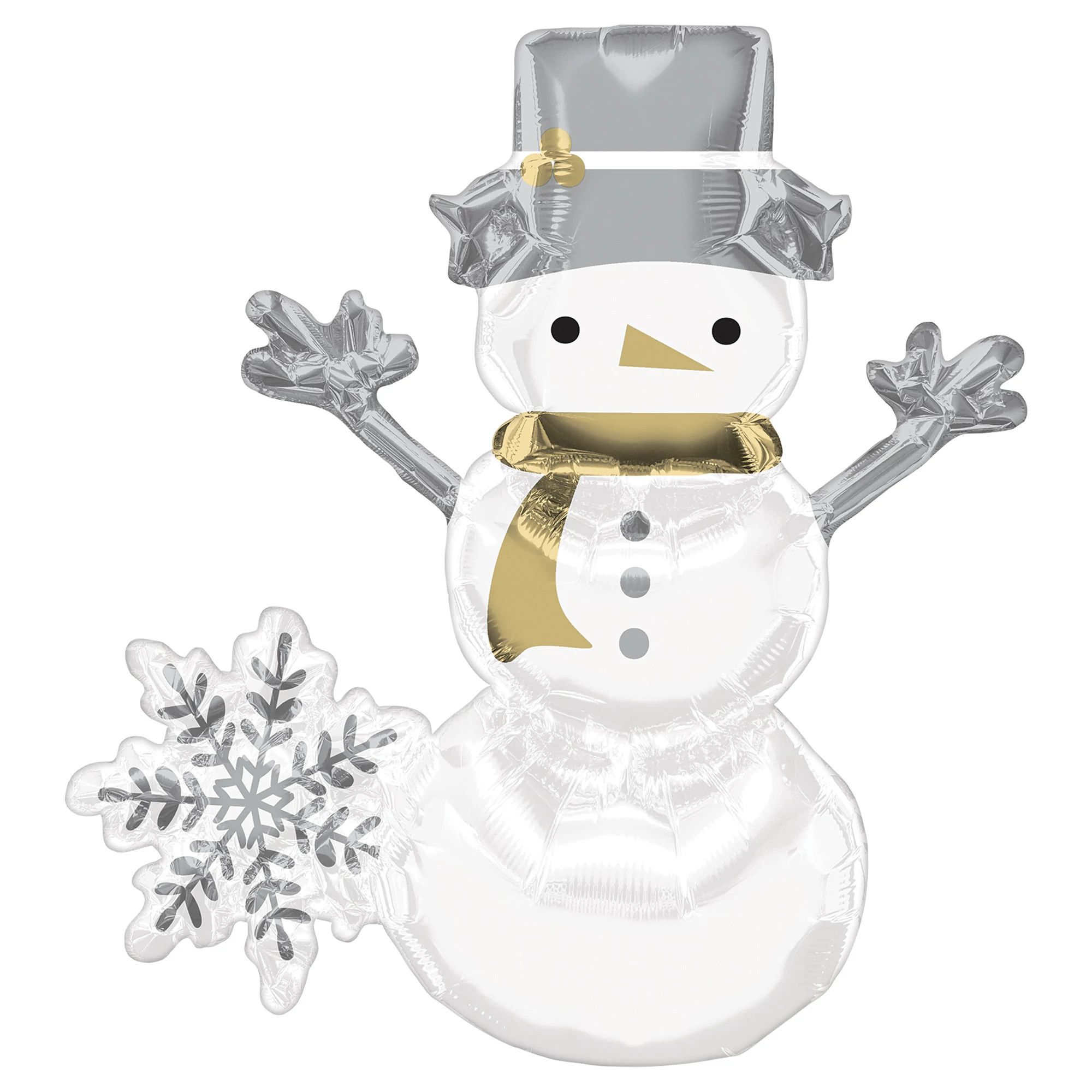 Christmas Snowman and Snowflake AirFilled Foil Ba