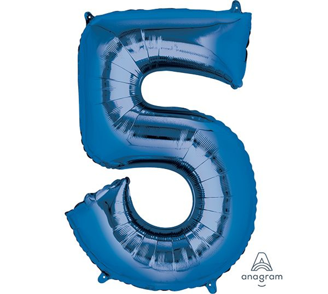 Blue Shape Number 5 Balloon