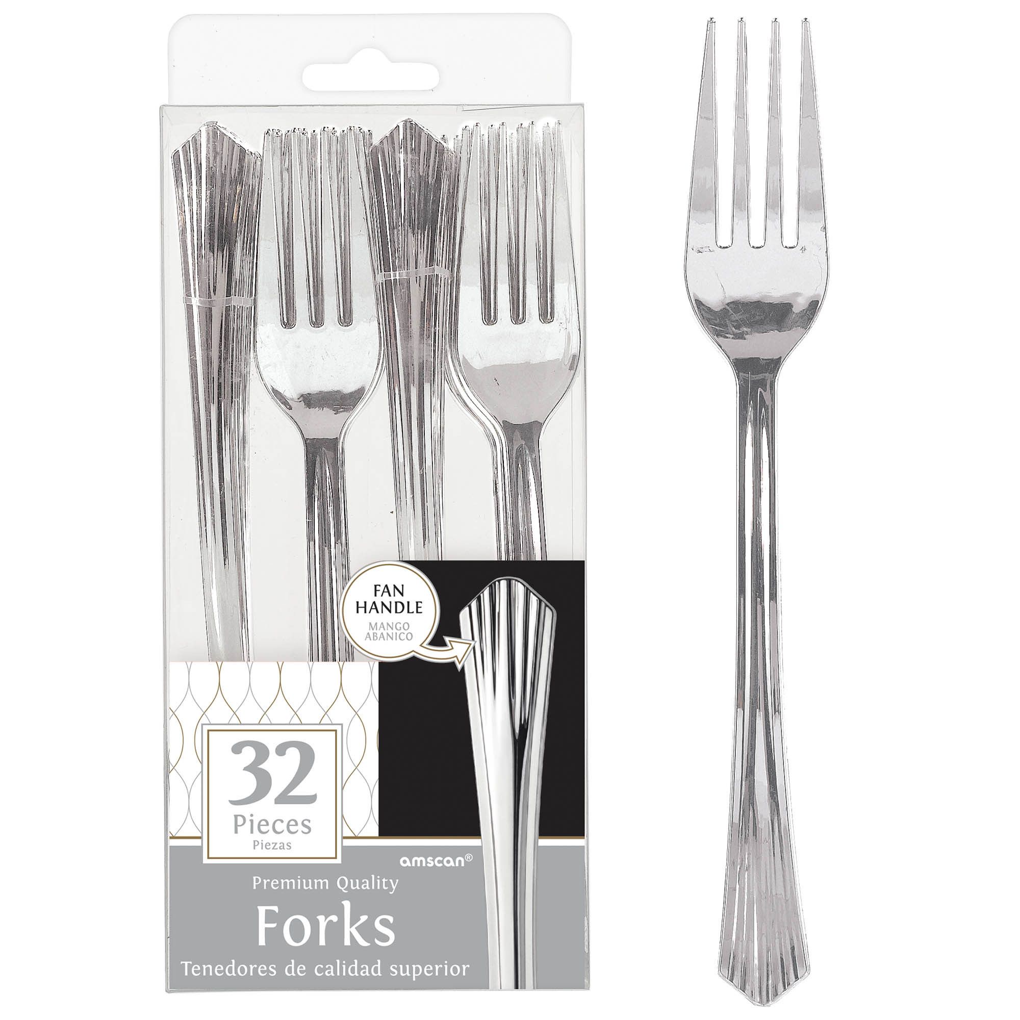 Reusable Fan Handled Forks Plastic