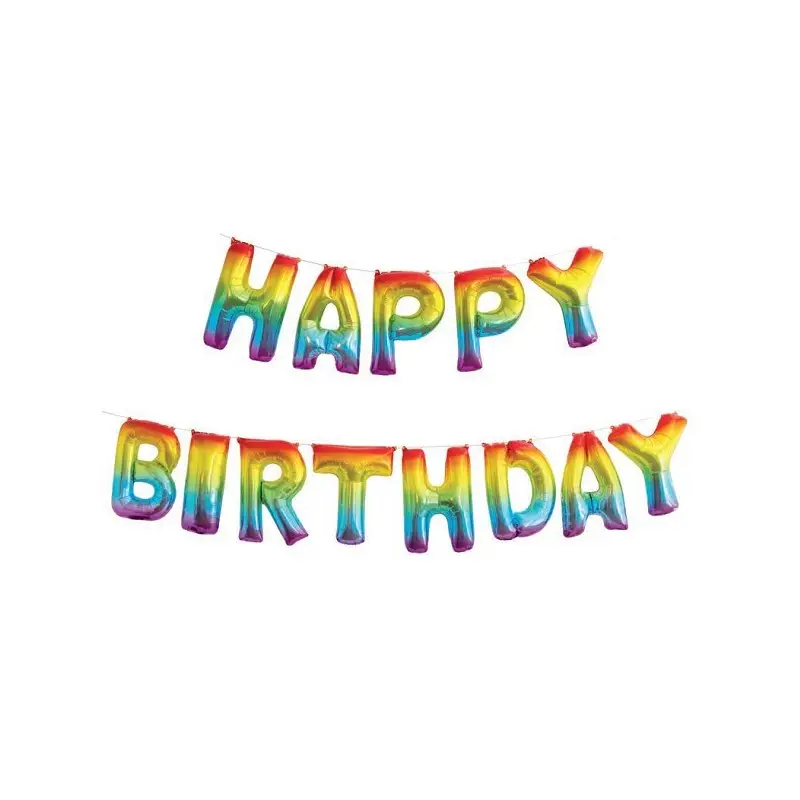 Happy Birthday Letter Foil Balloon Banner