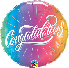 Congrats pink 18'' foil bln